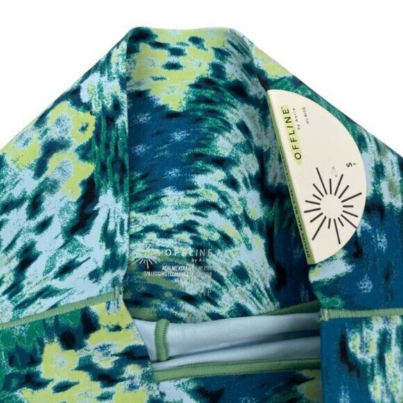 Aerie Women's Offline Real Me Xtra 7/8 Leggings Emerald Green Blue Small - Picture 5 of 8